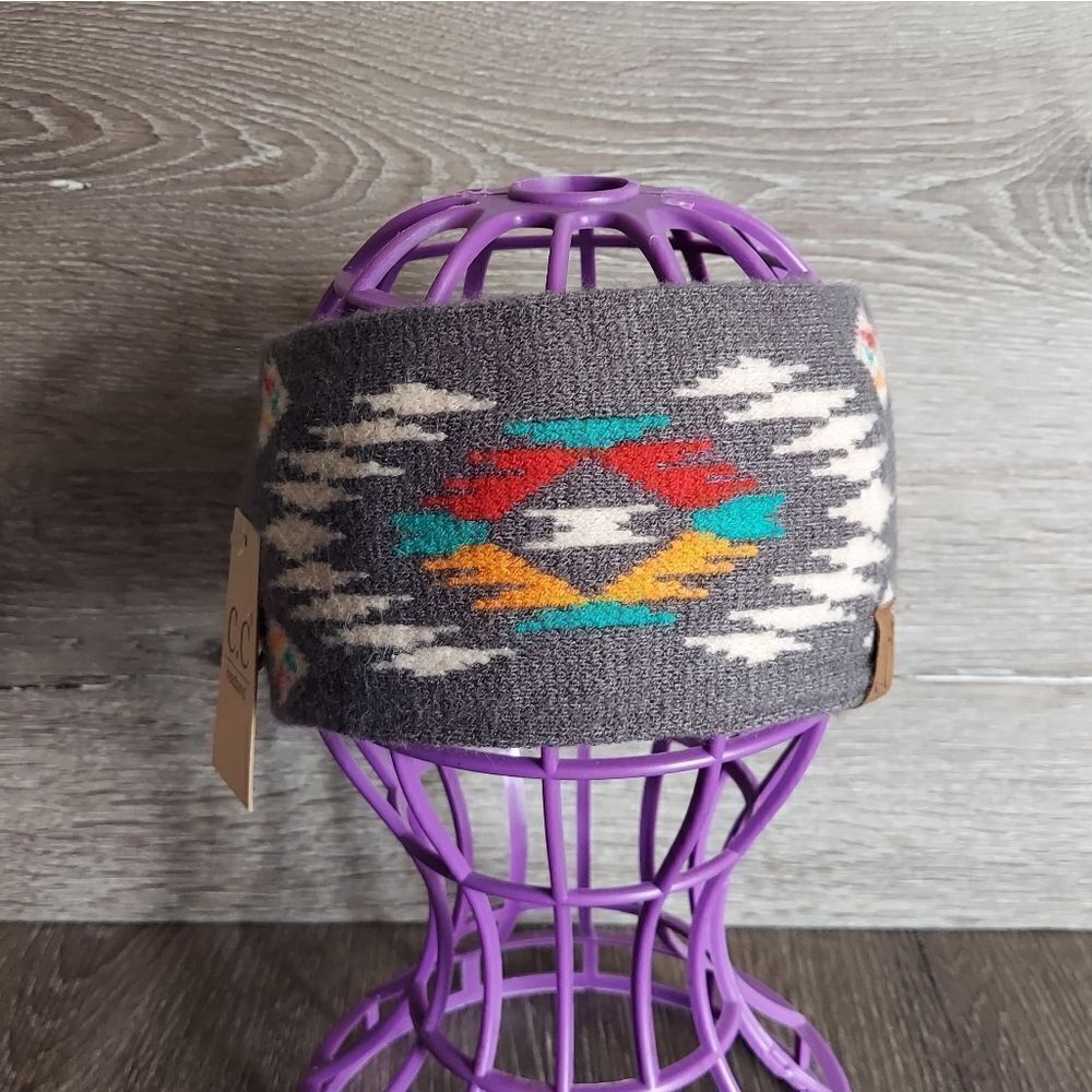 NEW C.C Aztec Patterned Winter Ear Warmer Headband Head Wrap